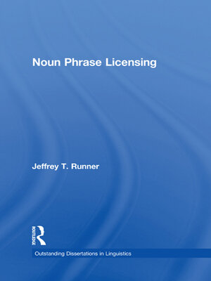 cover image of Noun Phrase Licensing